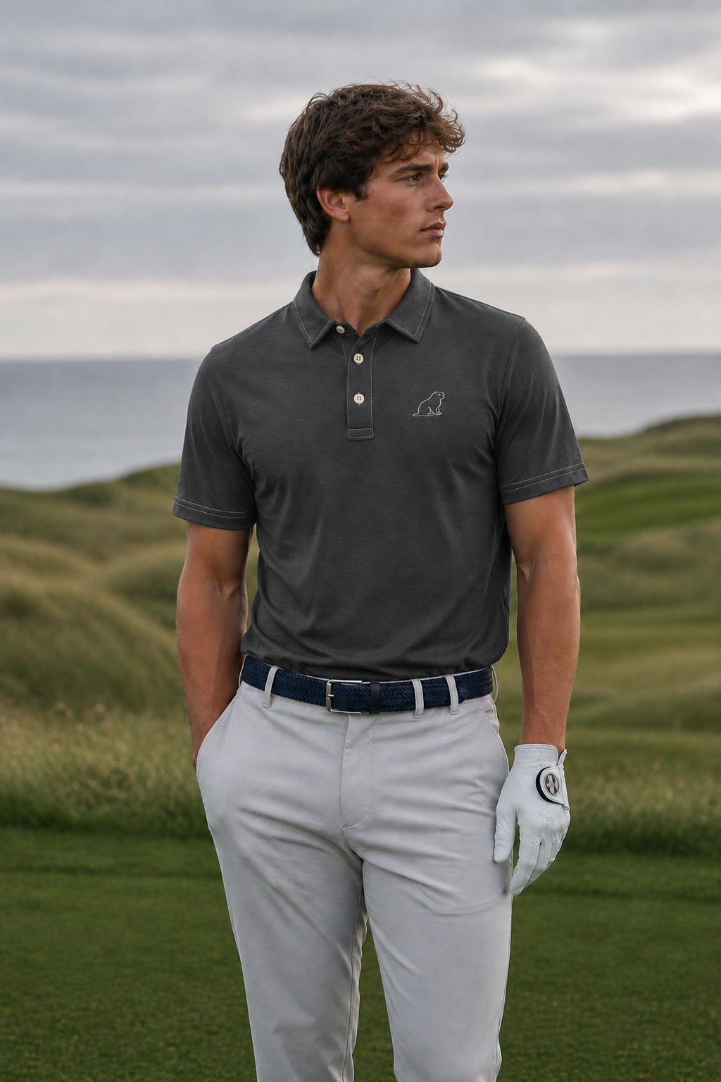 The Warren Polo - Charcoal